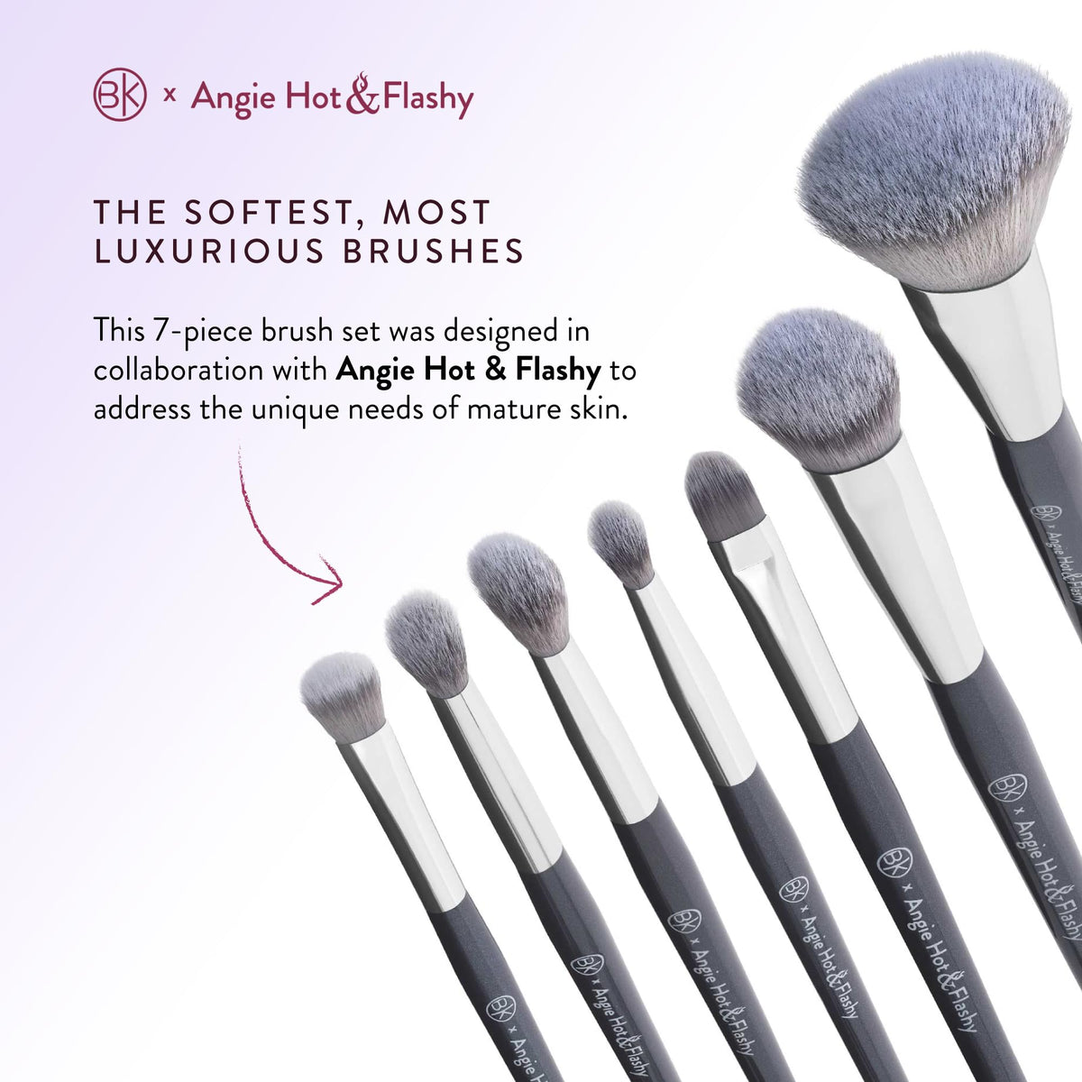 BK Beauty Angie Hot & Flashy shimmer brush for targeted highlighter and glow