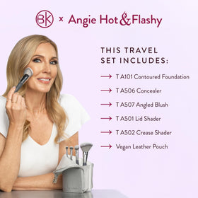 BK Beauty Angie travel lid shader brush for smooth eyeshadow application
