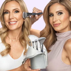 BK Beauty Angie travel pouch with five brushes for travel convenience