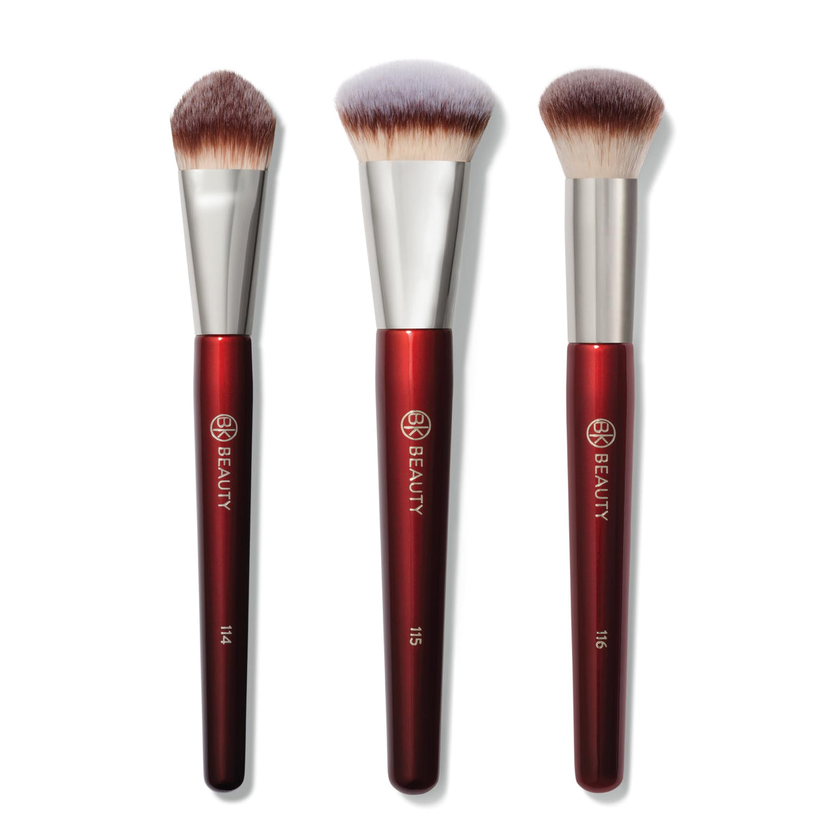 BK Beauty Core Complexion Trio brush pack for a complete makeup routine.