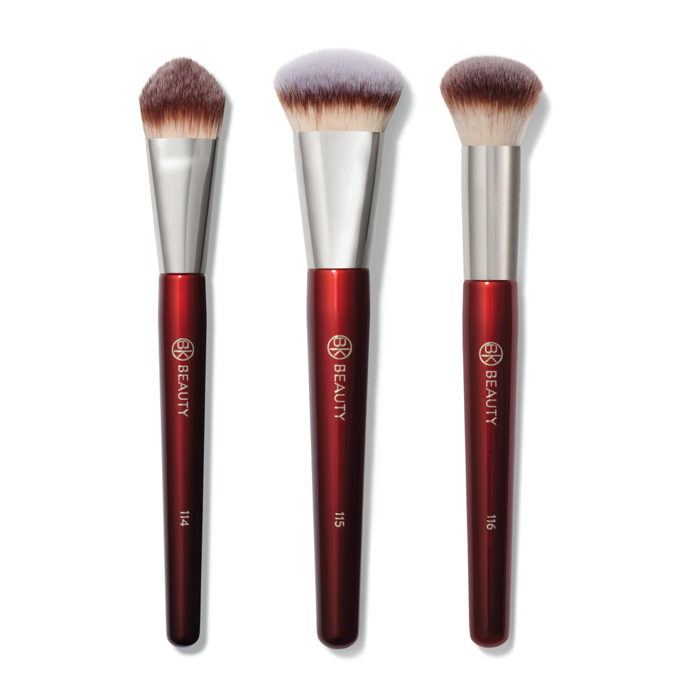 BK Beauty Core Complexion Trio brush pack for a complete makeup routine.