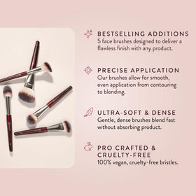 BK Beauty CORE face set 111 dense bronzer brush blends cream, liquid, and powder naturally