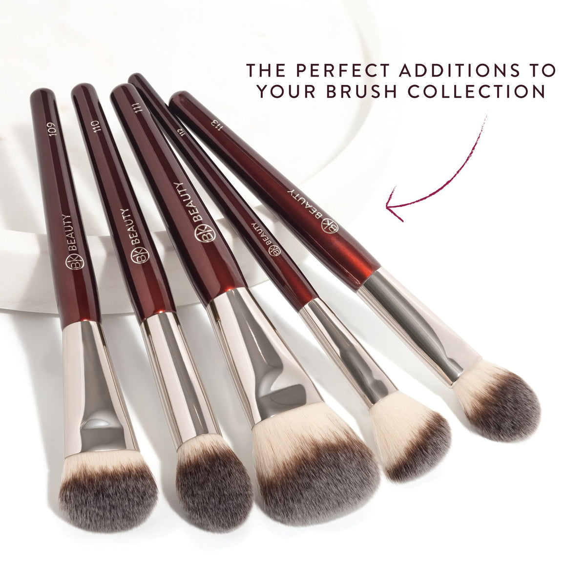 BK Beauty CORE face set collection image shows luxe brushes and case