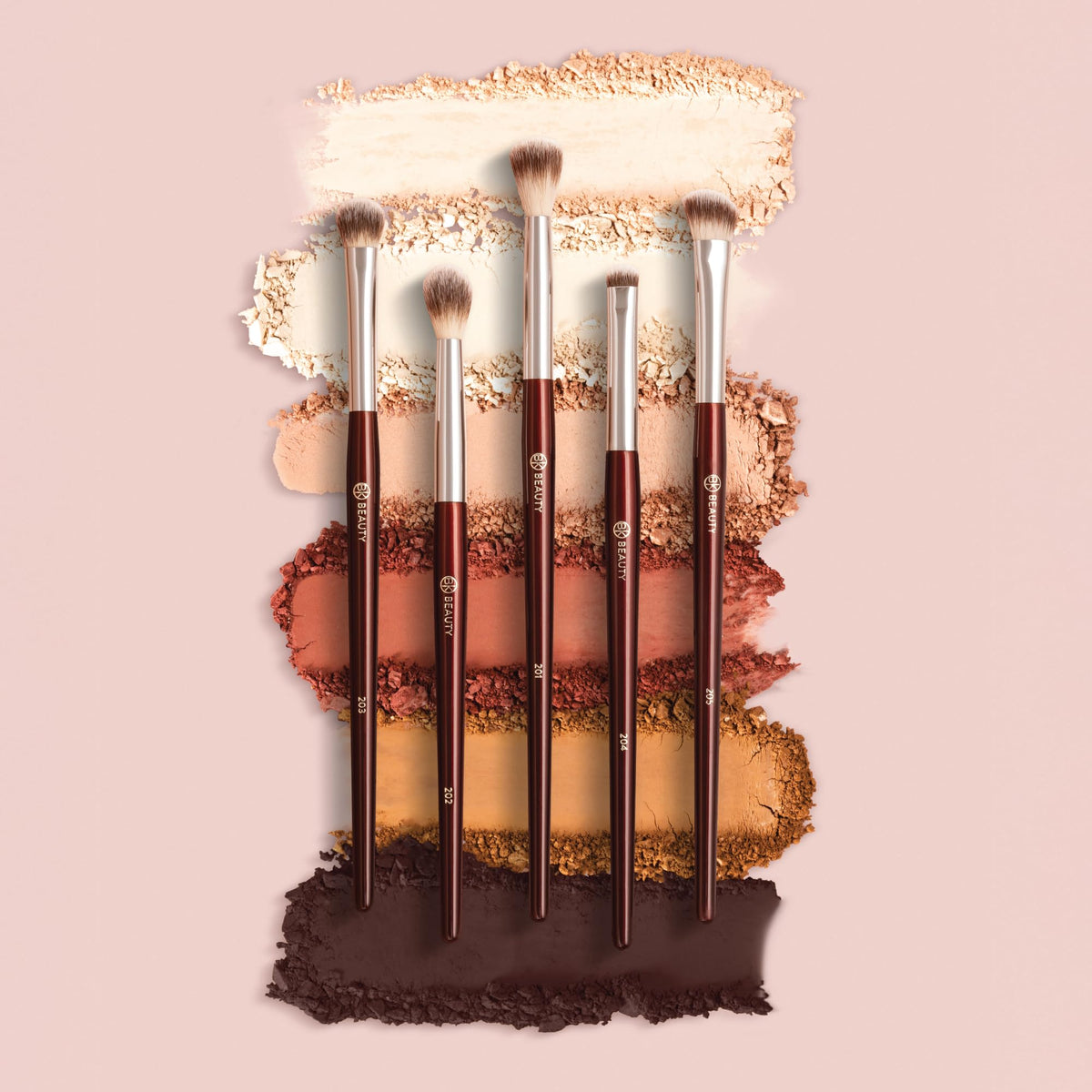 BK BEAUTY Essentials Brush Set in use demonstrating versatile eye makeup application