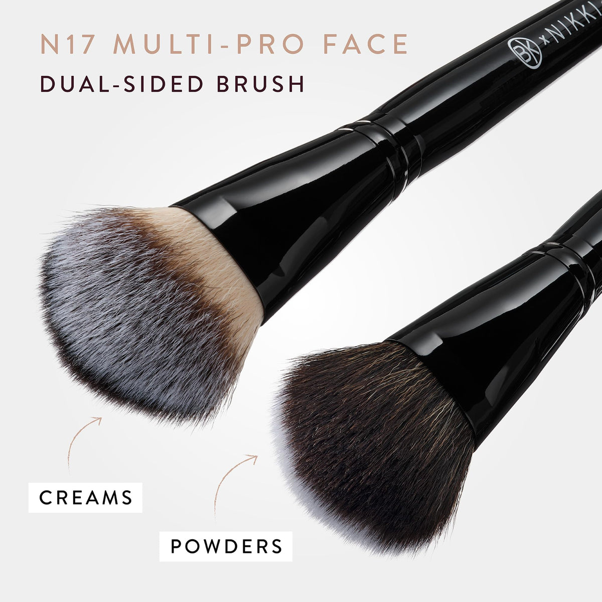 BK Beauty Nikki La Rose N17 contour bronzer application for precise sculpting.