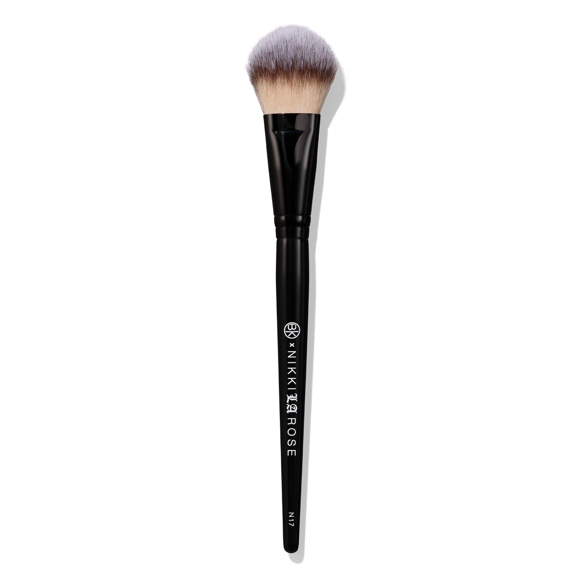 BK Beauty Nikki La Rose N17 dual-sided paddle brush for smooth foundation and precise powder application.
