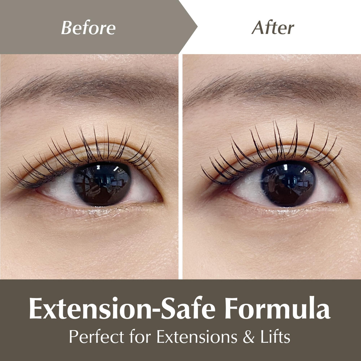 BL BL Noir Mascara extension-safe formula preserves lash adhesives