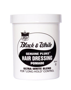 Black and White Pluko Ultra White bottle for durable hold and easy application.