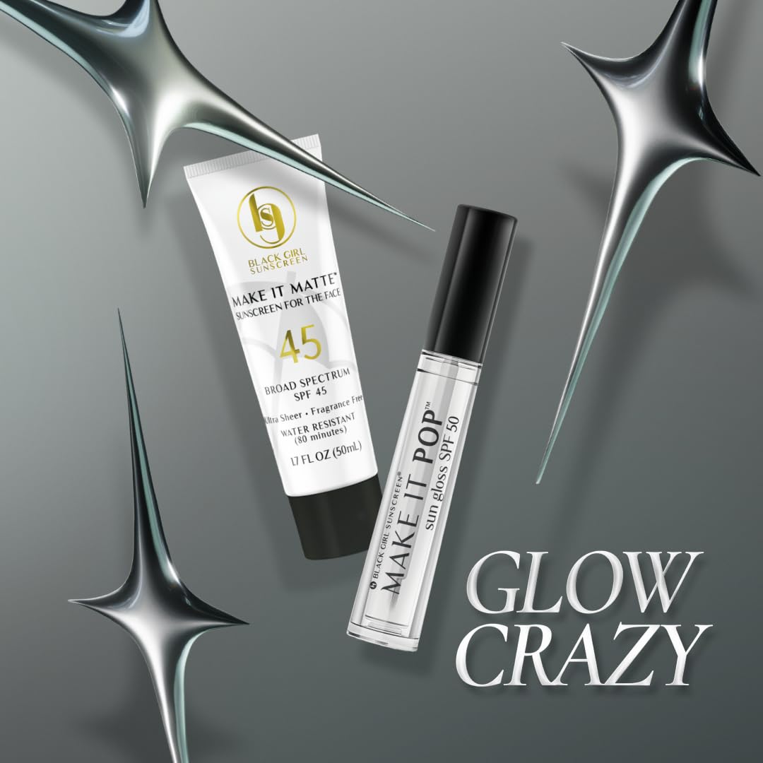 Black Girl Sunscreen Make It Matte ingredients blend including aloe and shea butter for moisturized skin