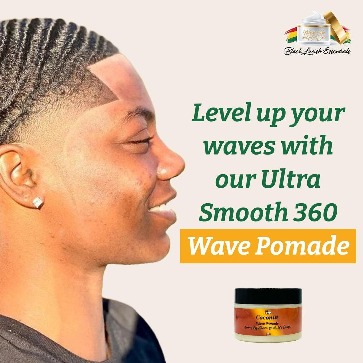 Black Lavish Essentials 360 Wave Pomade helps achieve deep, defined waves for confident styling