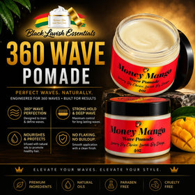 Money Mango Pomade texture demonstrates smooth, non-greasy feel for clean, defined waves.