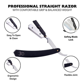 Black Widow razor with matte black chrome finish for a premium look