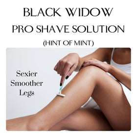 BLACK WIDOW Pro Shave Solution suitable for both men and women with versatile use.