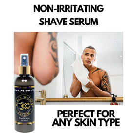 BLACK WIDOW Pro Shave Solution mint hint close-up highlighting refreshing aroma.