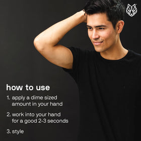 Barber-studio setup featuring Black Wolf hair paste for professional styling