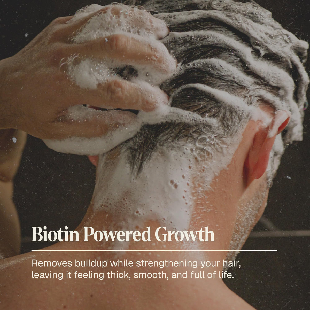Black Wolf Biotin scalp support helps maintain fuller-looking hair