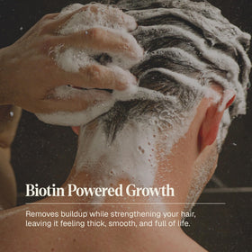 Black Wolf Biotin scalp support helps maintain fuller-looking hair
