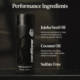 Black Wolf conditioner smoothing and detangling during routine care.