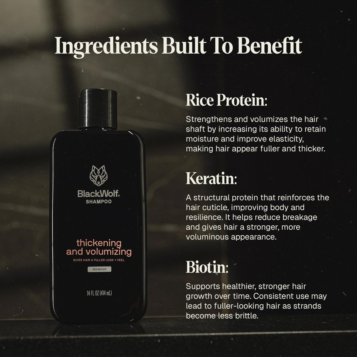 Black Wolf Redwood scent bottle offers a woodsy daily fragrance