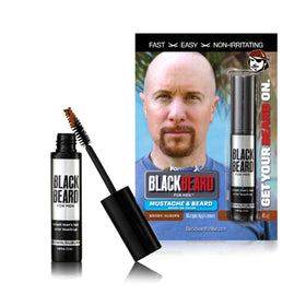 Blackbeard for Men brush-on dye application delivers instant color with no mixing