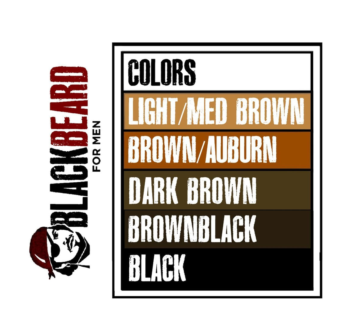 Blackbeard for Men sideburns color blends with beard for cohesive facial hair