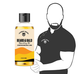 Blackmane Beard Oil application illustrates grooming and shine.