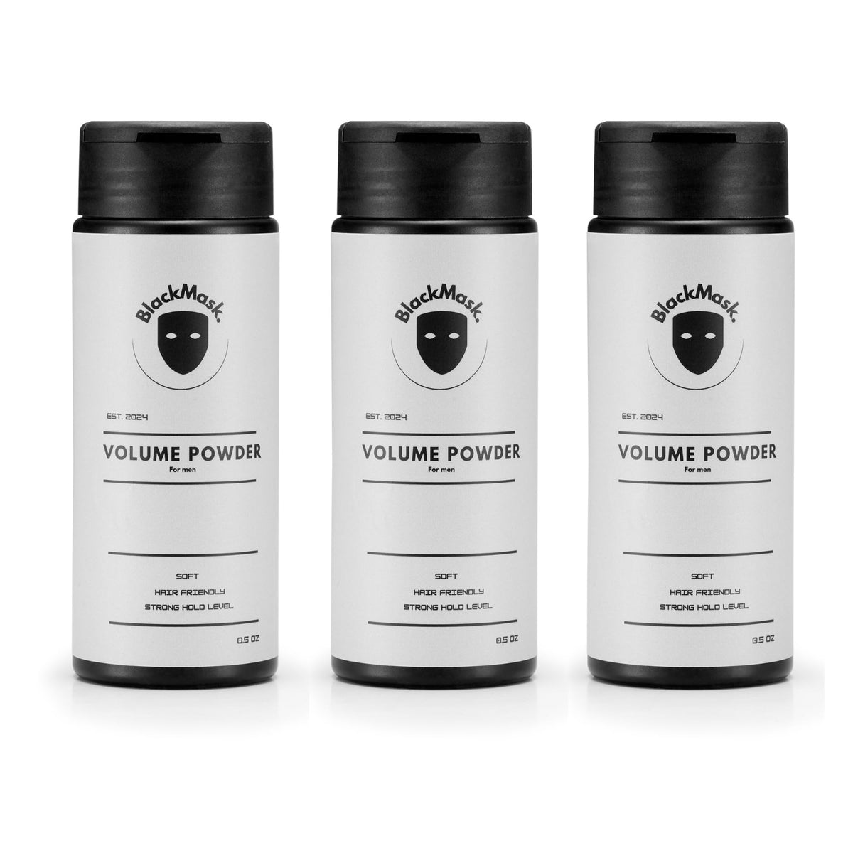 BlackMask Texture Powder bottle shows instant volume and grip for a fuller look.