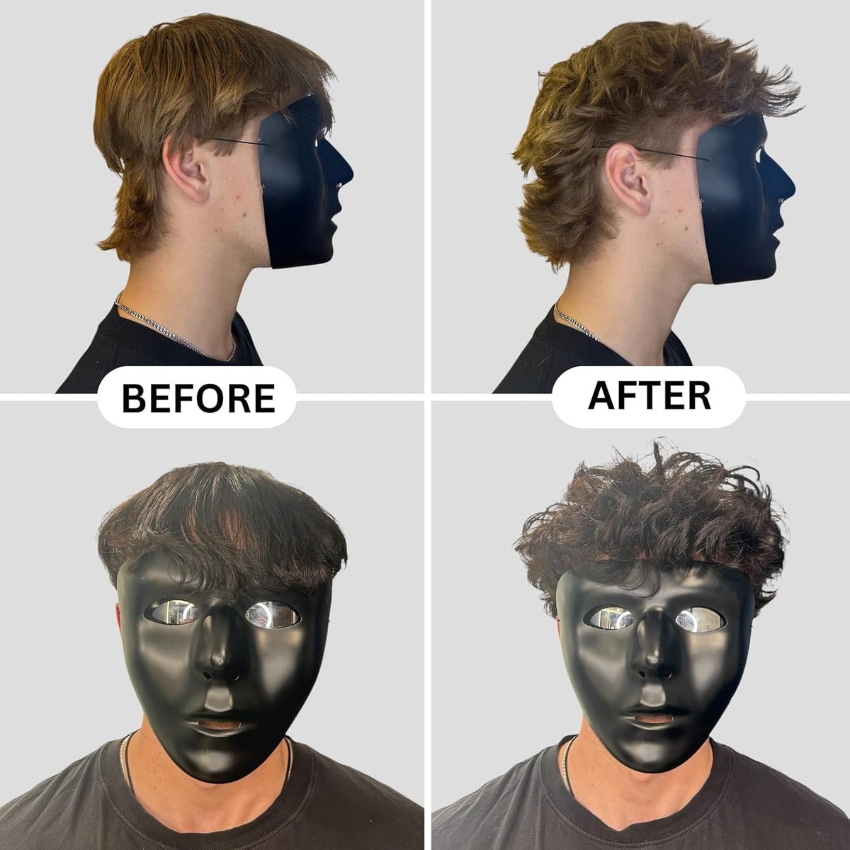 BlackMask Texture Powder volume close-up highlighting thicker appearance.