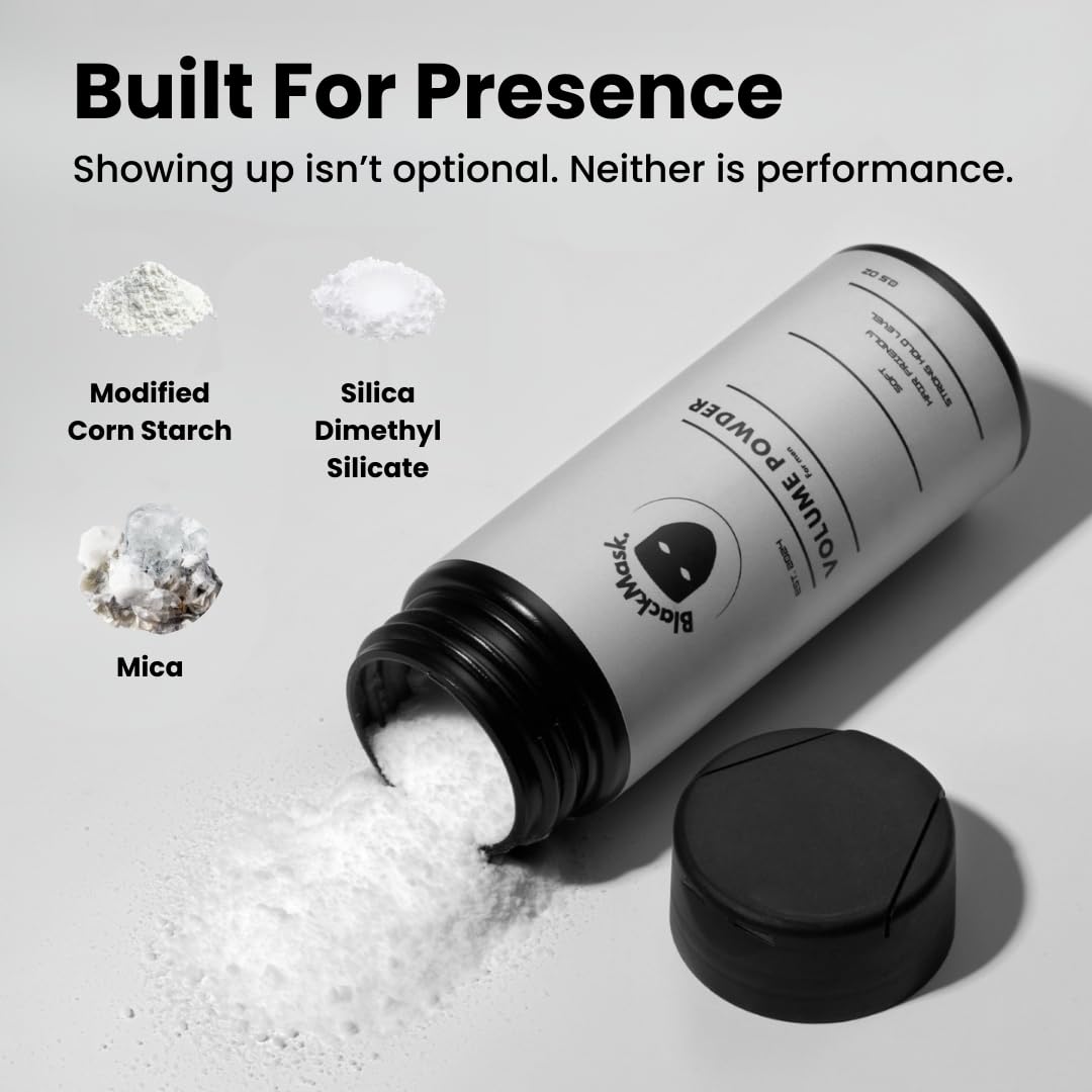 BlackMask UV protection packaging emphasizes sun defense for hair.
