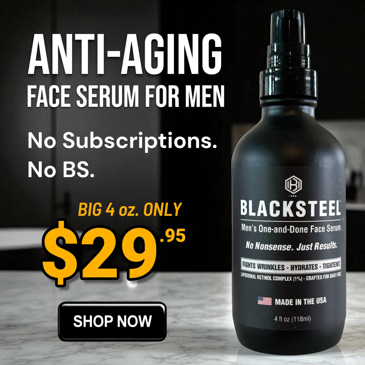 BLACKSTEEL two-pack option ready for sharing with routine updates.