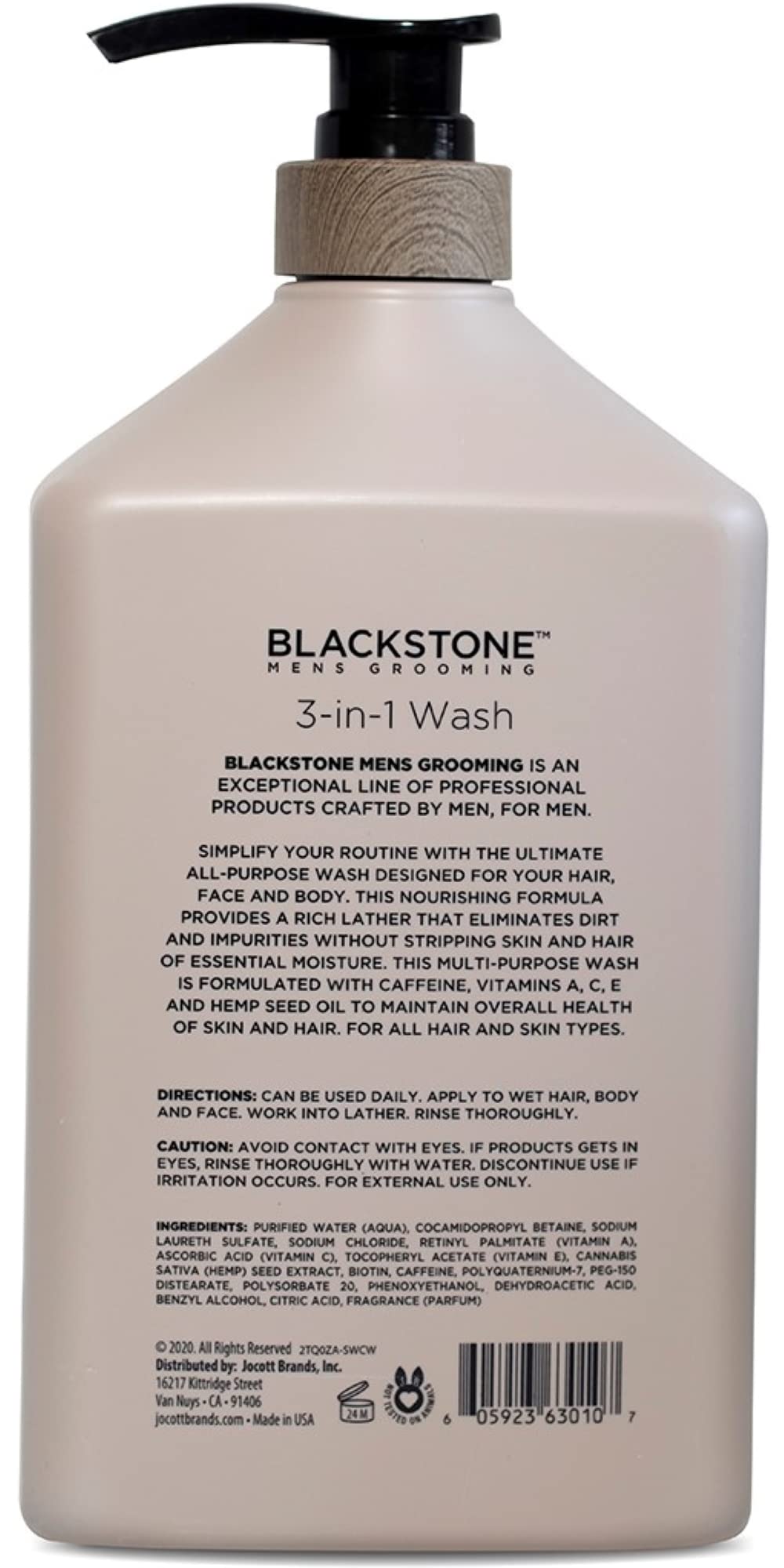 Blackstone 3-in-1 wash rich lather close-up for a refreshing cleanse.