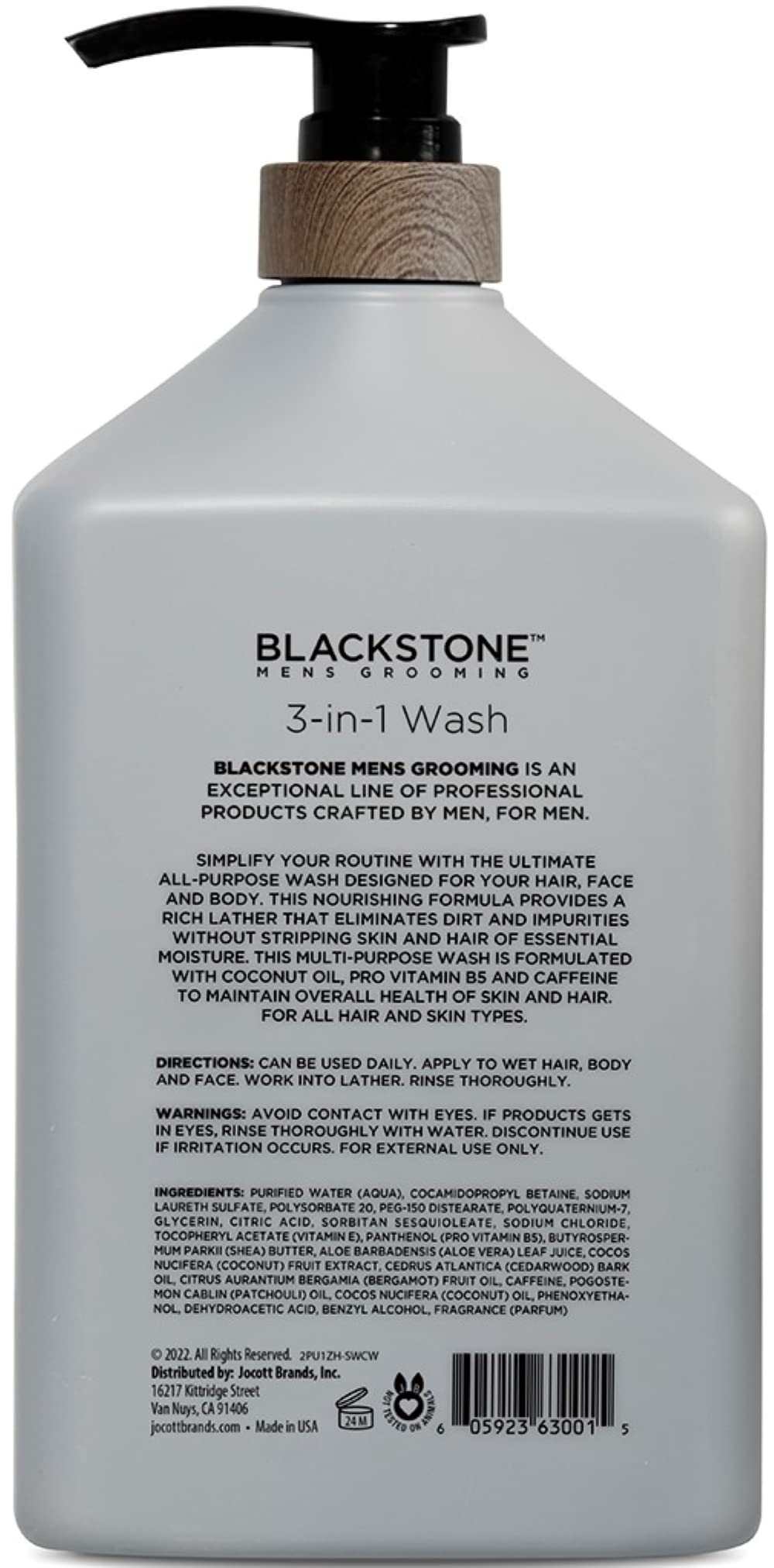 Blackstone 3-in-1 Wash foamy lather close-up highlighting rich cleansing texture
