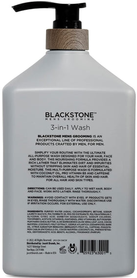 Blackstone 3-in-1 Wash foamy lather close-up highlighting rich cleansing texture