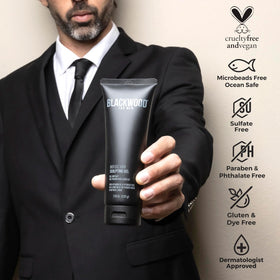 Blackwood For Men BioFuse Hair Gel application on styled hair demonstrates versatile hold for all hair types