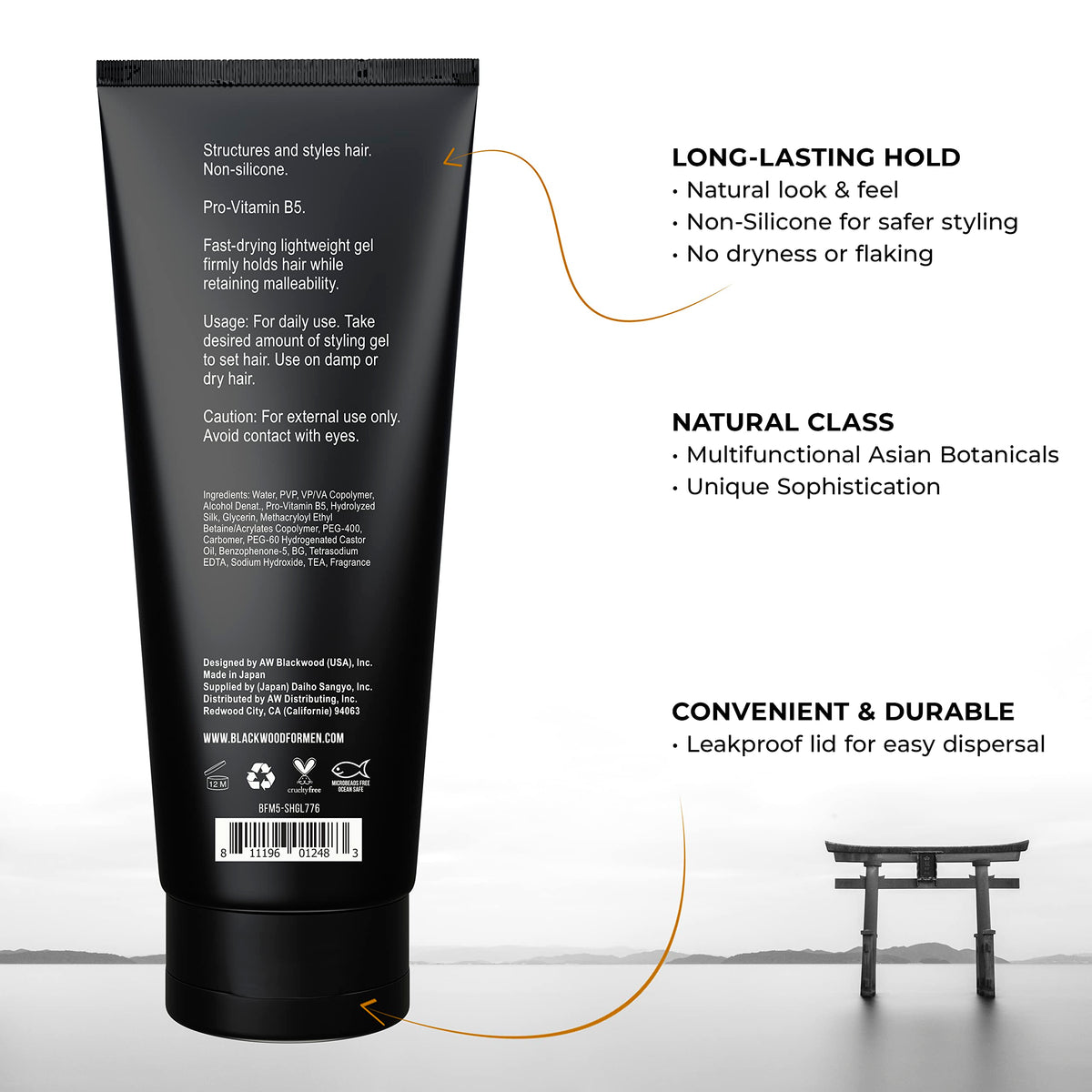 Blackwood For Men BioFuse Hair Gel texture close-up highlighting non-sticky finish and natural shine