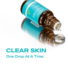 BLANC NATURE Magic Tea Tree Oil Spot Care bottle pour highlights rapid absorption for spot care