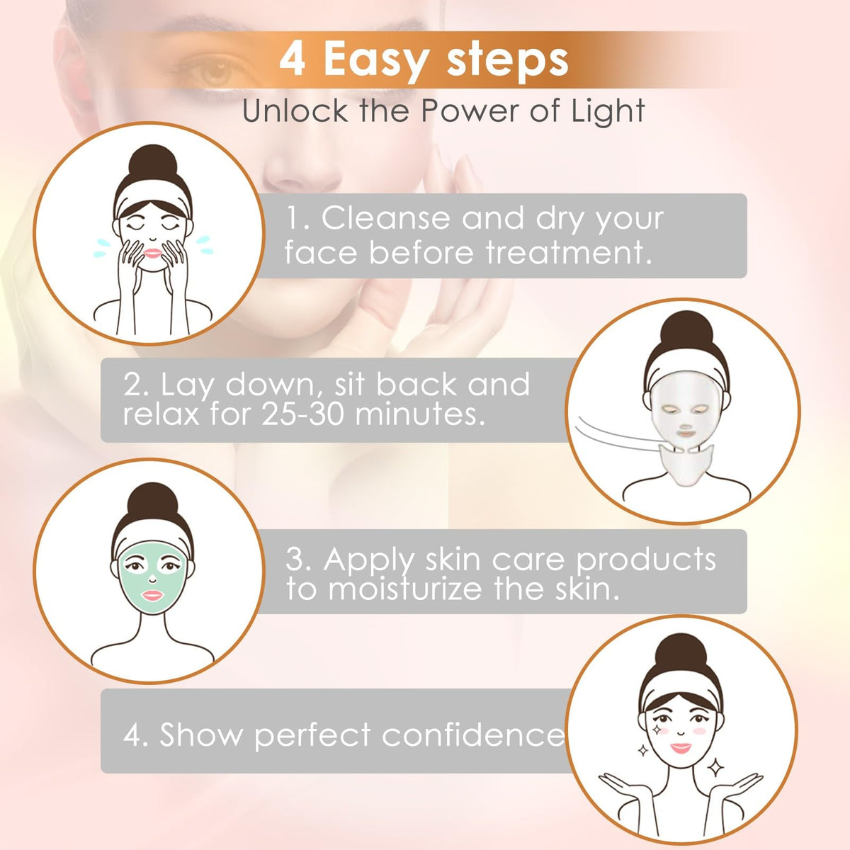 Blanight Photon Skin Mask worn for comfortable at-home treatment.