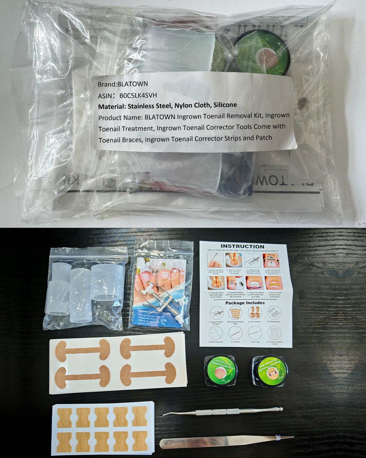 BLATOWN silicone toe protectors set cushions nails against friction.