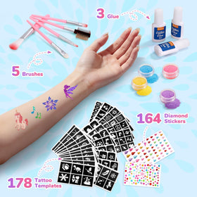 Bledras 178 tattoo stencil set offers easy DIY designs for kids' crafts