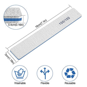 BLESWIN 100/100 grit nail files for acrylic and gel removal.