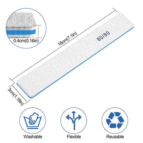 BLESWIN blue emery boards pack of 50 for salon-ready results.