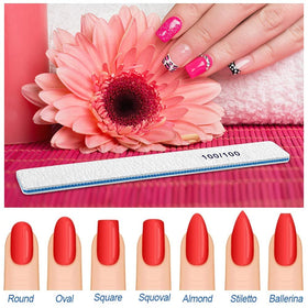 Bulk 50-pack BLESWIN nail files for salons and homes.