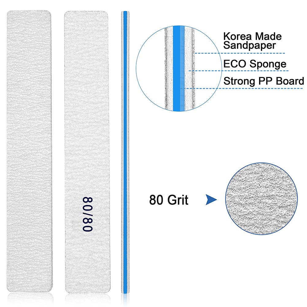 BLESWIN double-sided nail files for efficient filing and easy cleaning after use.