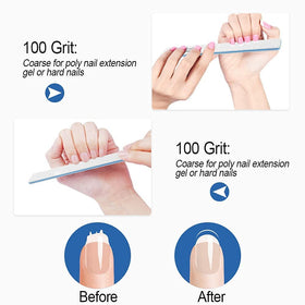 Salon-ready BLESWIN nail files in a kit for fast shaping.