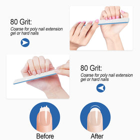 BLESWIN rectangular durable nail files designed for repeated use and quick reshaping.