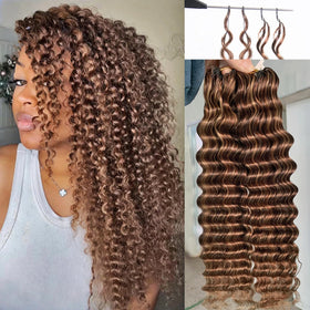 BLG Invisible Deep Wave 16-inch extensions blend seamlessly for a natural look.