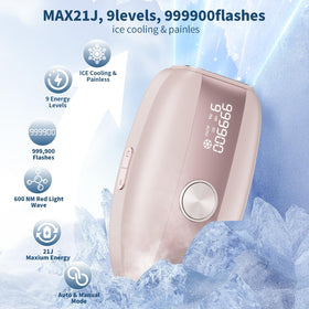 BLHVSINO1 IPL device in auto mode for quick full-body treatment.