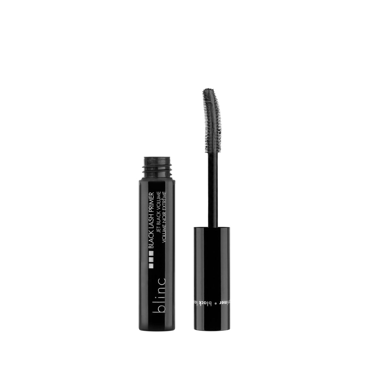 Blinc black lash primer bottle with jet-black formula for dramatic definition.