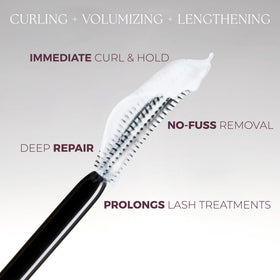 Blinc Curling Tubing Lash Primer wand close-up for smooth application.