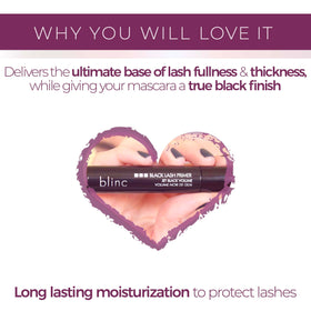 Blinc ingredient panel highlights vitamin E and D-Panthenol.
